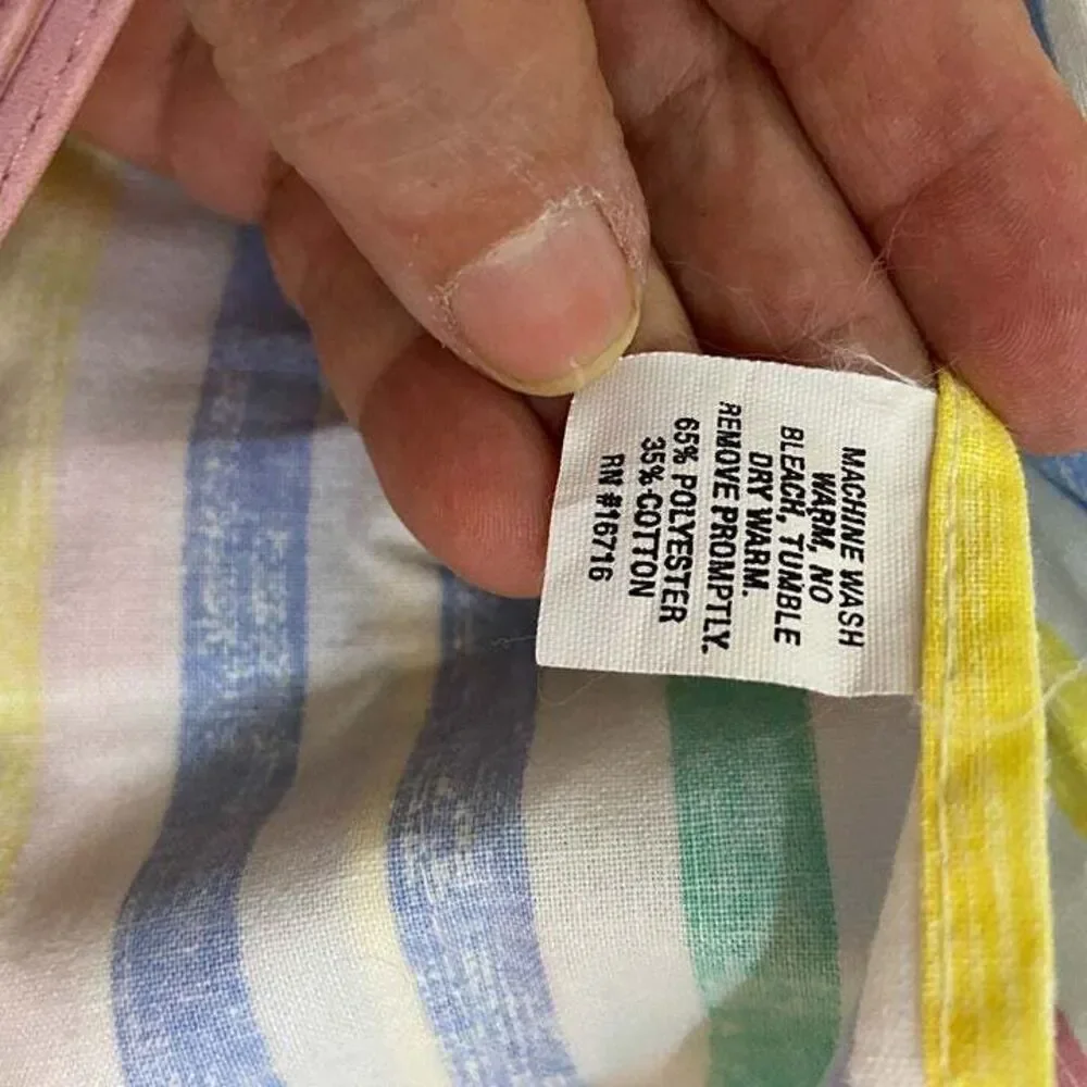 #7133 Pastel Striped BIB CHEF Apron 40 long 15 front waist